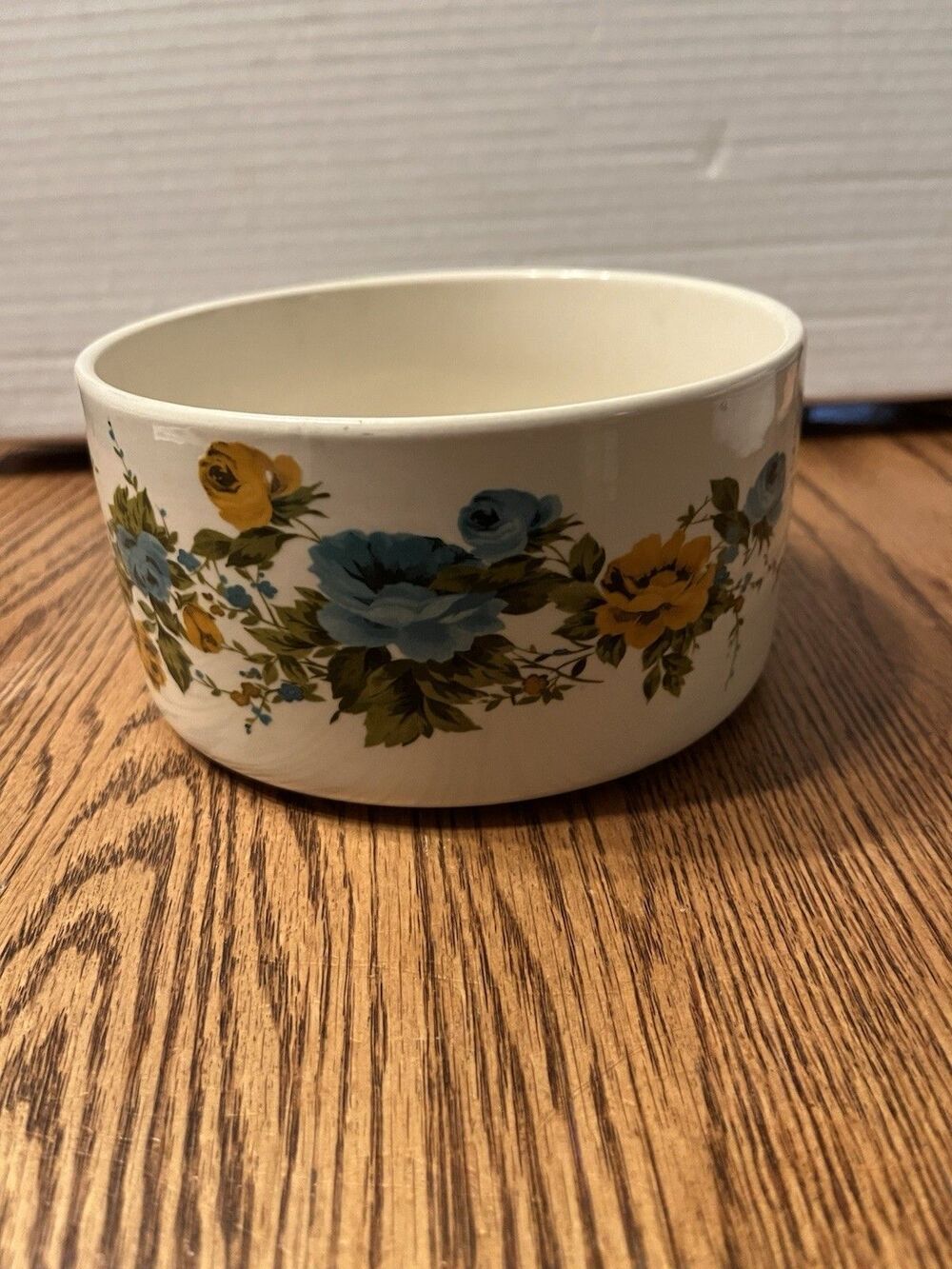 The Pioneer Woman 6x3 Blue Yellow Rose Shadow Stoneware Storage Bowl ~ NO LID